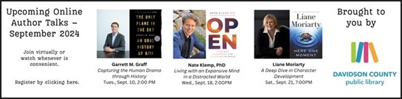 September Online Author Talk Schedule