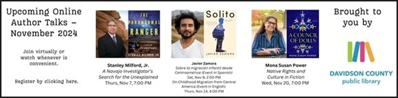 November Online Author Talks