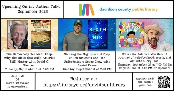 September Online Author Talks