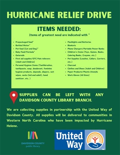 Hurricane Relief Drive