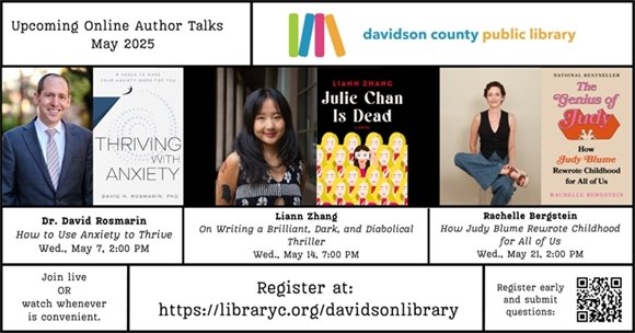May online author talks