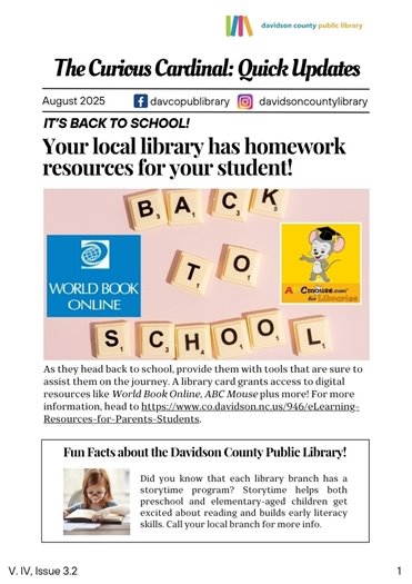 August newsletter
