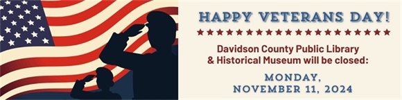The Library is closed on Veterans Day
