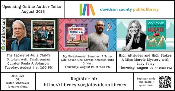 August online author talks