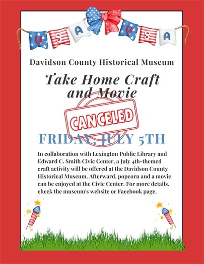 July 5th Museum Event Canceled
