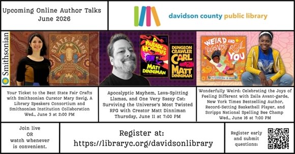 Online Author Talks in June, 2026