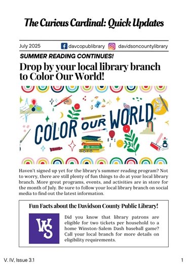 July 2025 Newsletter