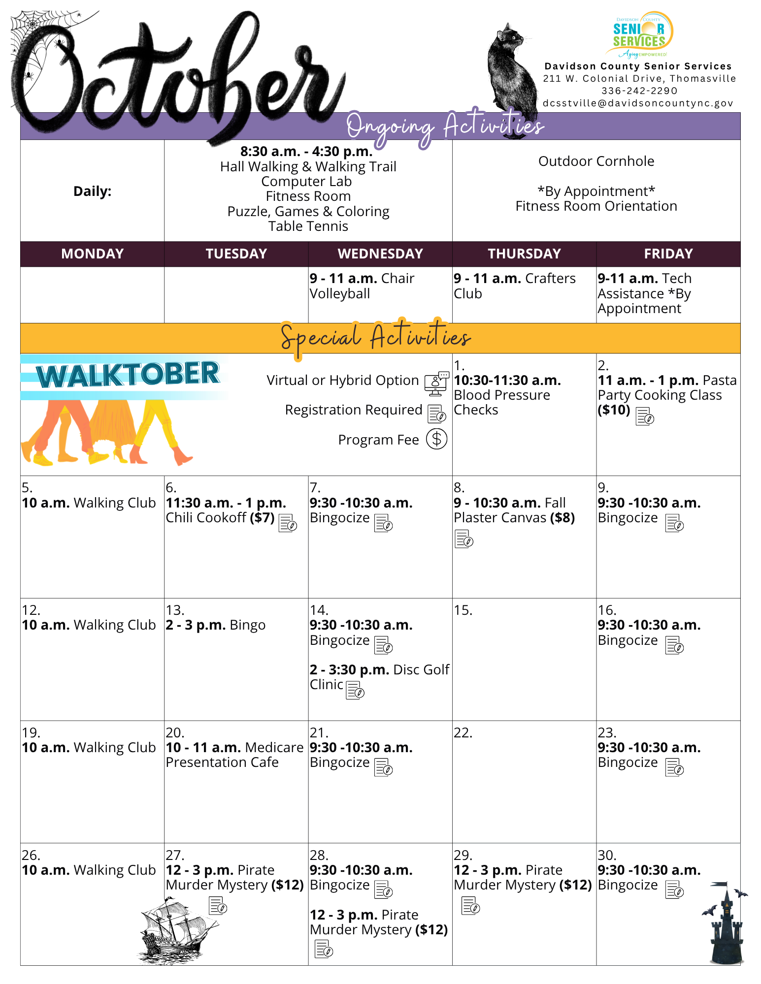 Tville October 2026 Calendar